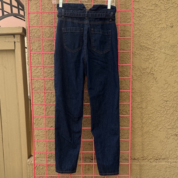 High-Waisted Emory Park Dark Blue Jeans with The Belt - Picture 4 of 8